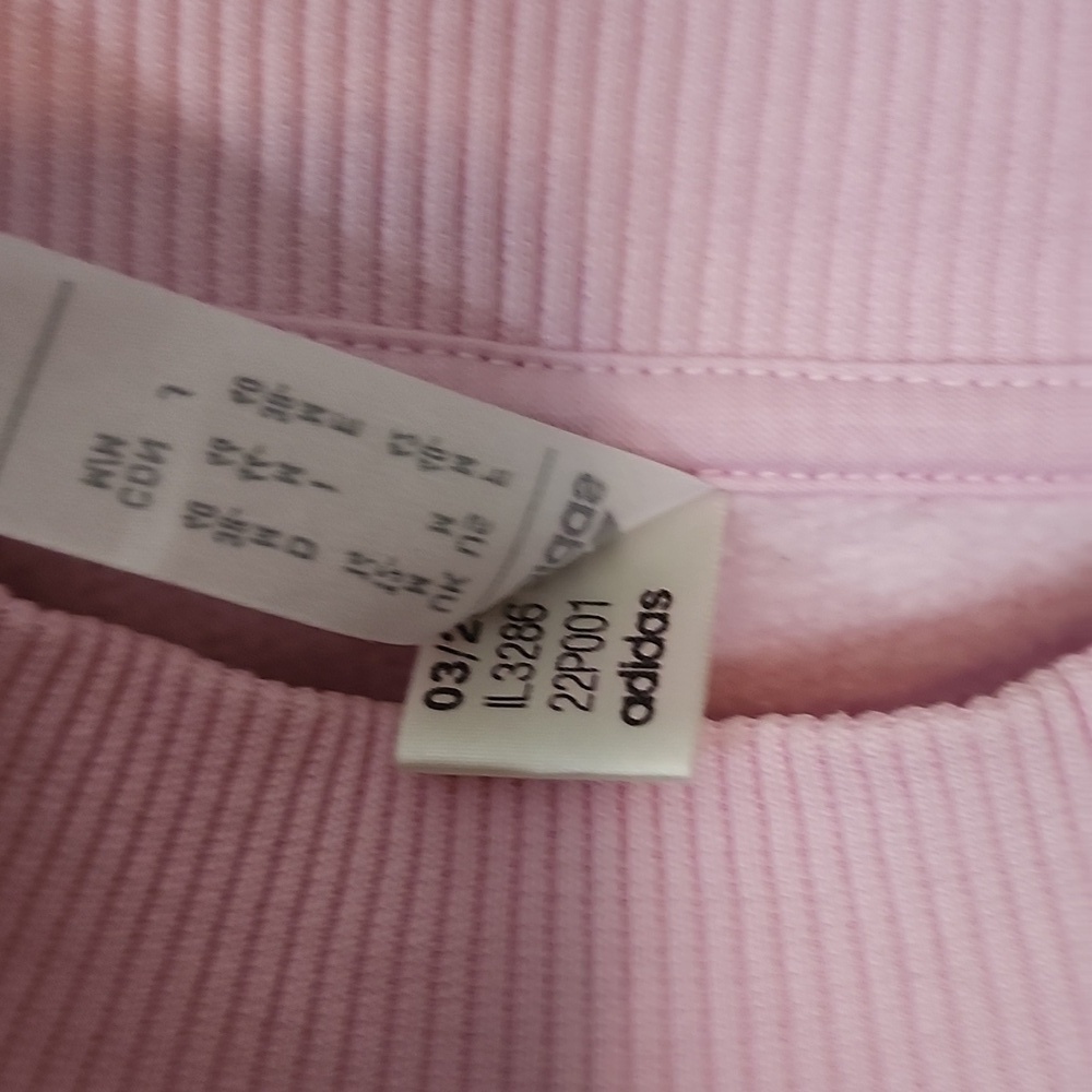 Adidas Light Pink Crewneck with White Accents - Picture 7 of 11